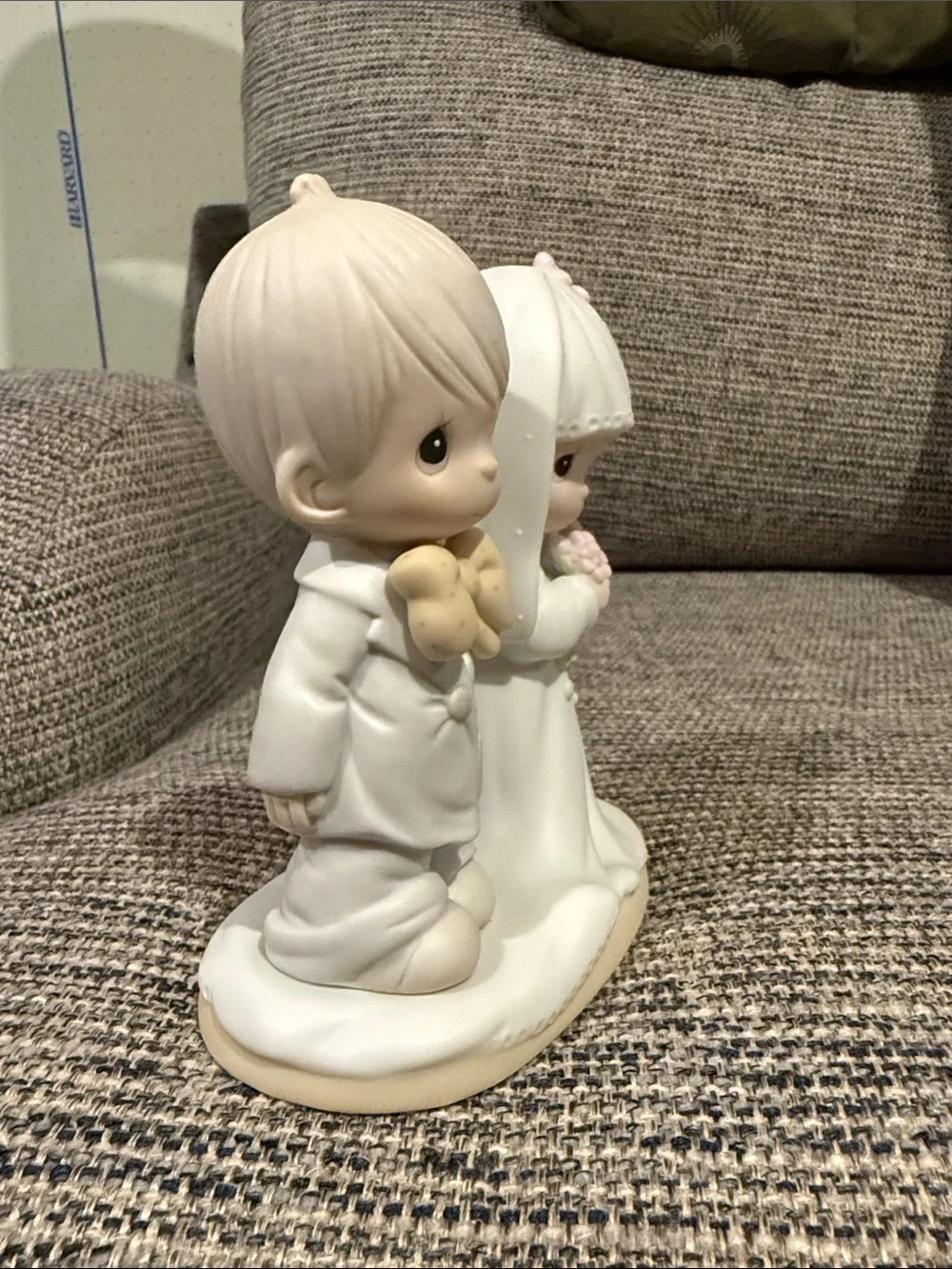 Precious Moments Wedding Pair Figurine - White, Cream, Pink